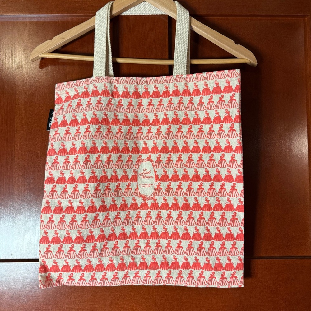 Out of Print Red and Cream Little Women Tote Bag